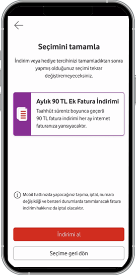 Seçiminizi tamamlayın.